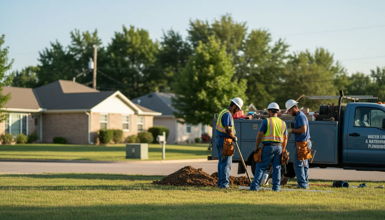 Residential water line and bathroom plumbing service in Goshen, IN